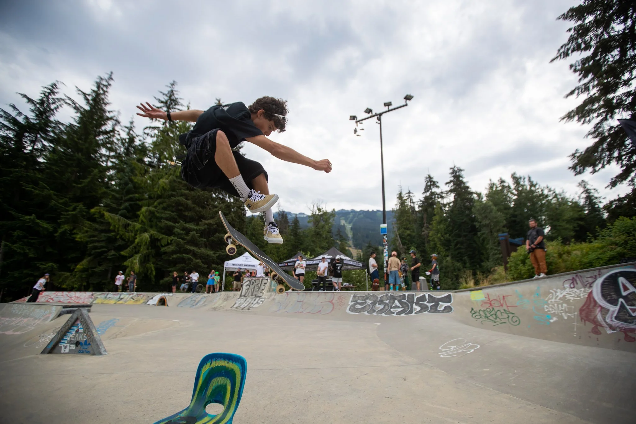 Andy Anderson cruising through Vancouver streets for Swatch brand