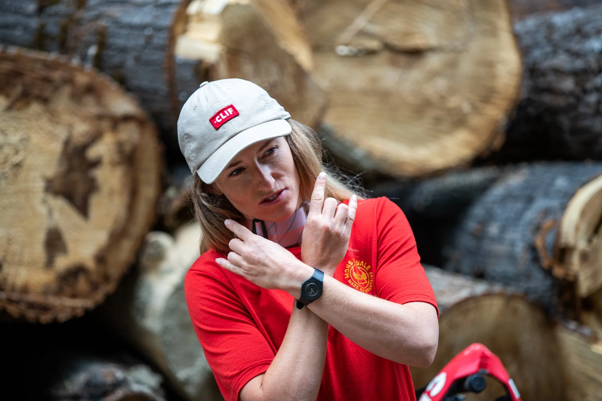 Casey Brown riding freeride mountain bike trail for Swatch