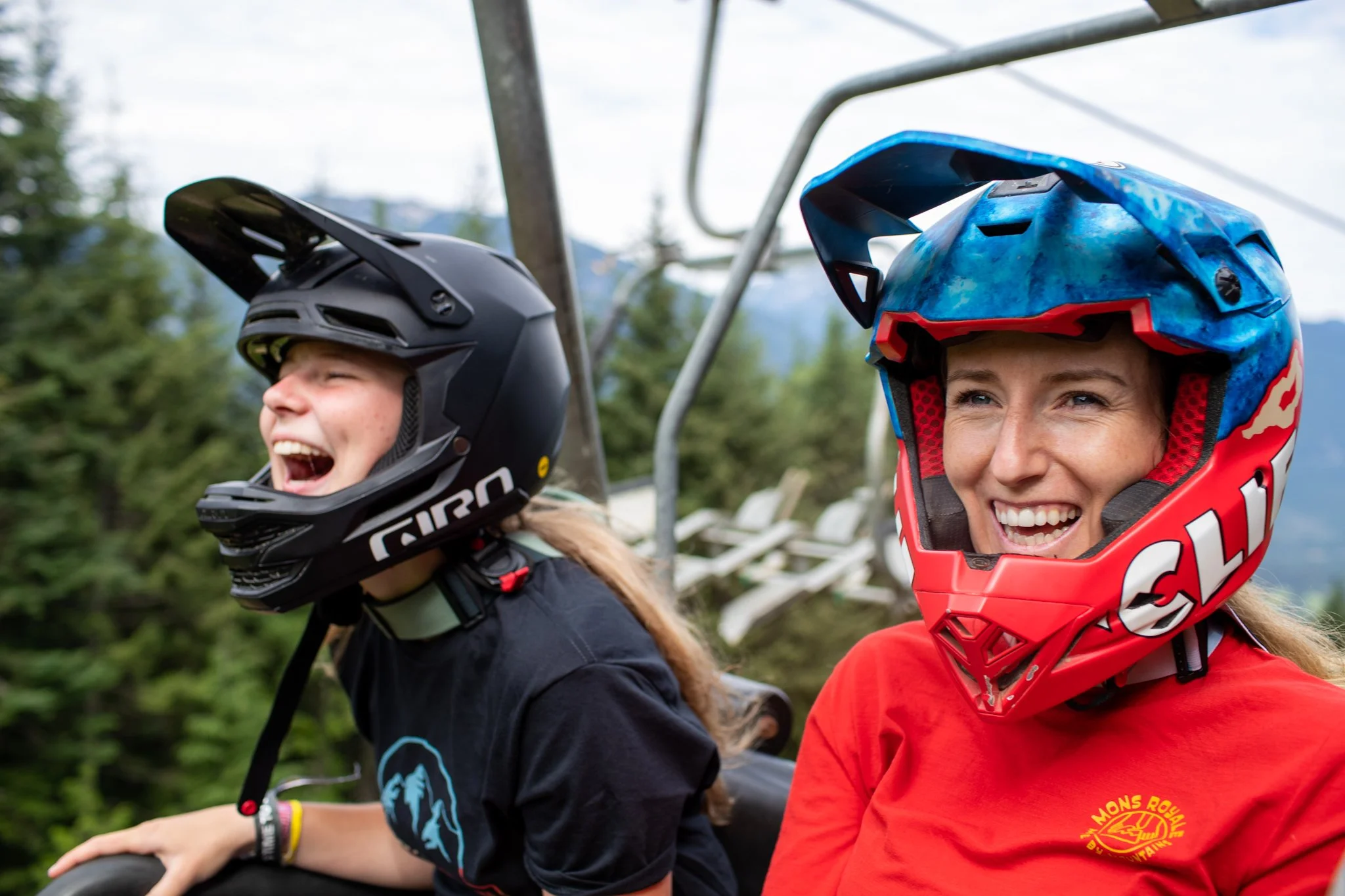 Casey Brown portrait with mountain bike in BC backcountry