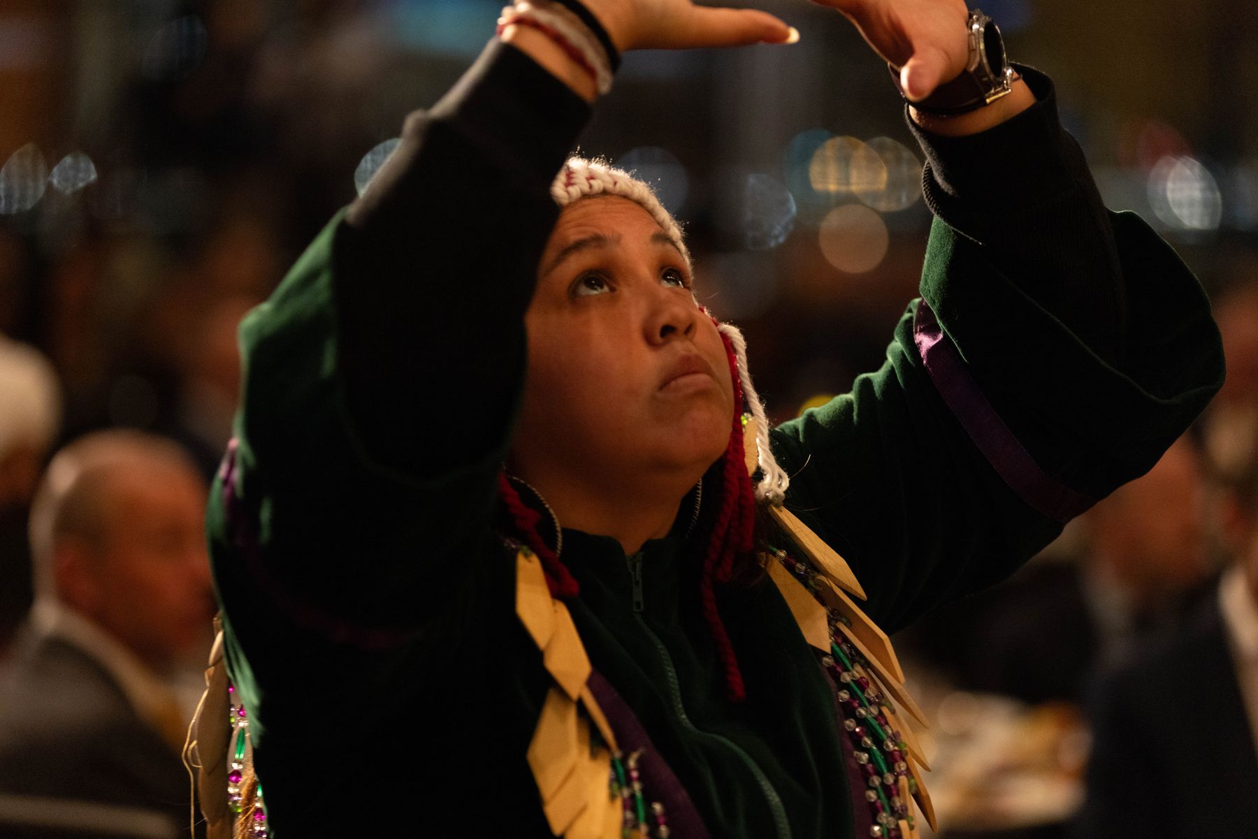 Dancer performing at the Evening with the First Nations in Whistler