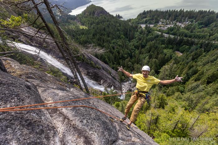 Arms Out on the Ledge, Zen Garden, near Shannon Falls, Squamish, BC