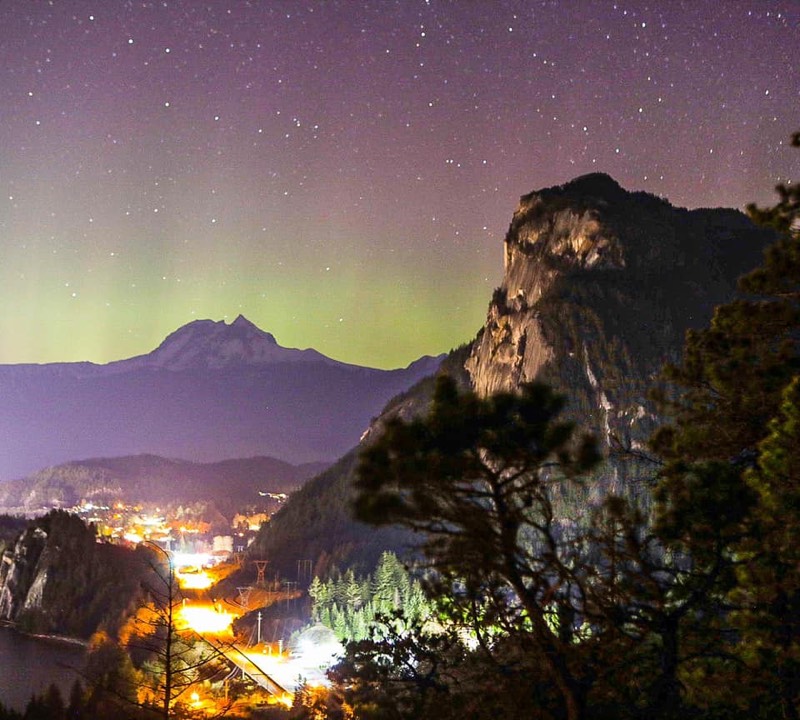 Northern Lights Over Squamish &mdash; stock photo by Jeremy Allen