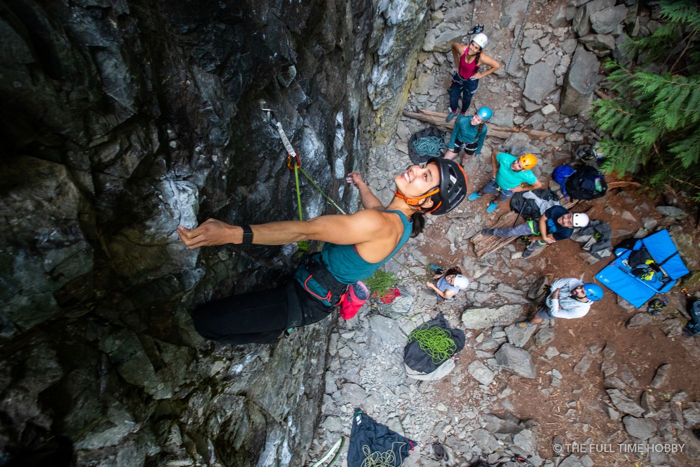 Belay Crew From Above, Squamish, BC