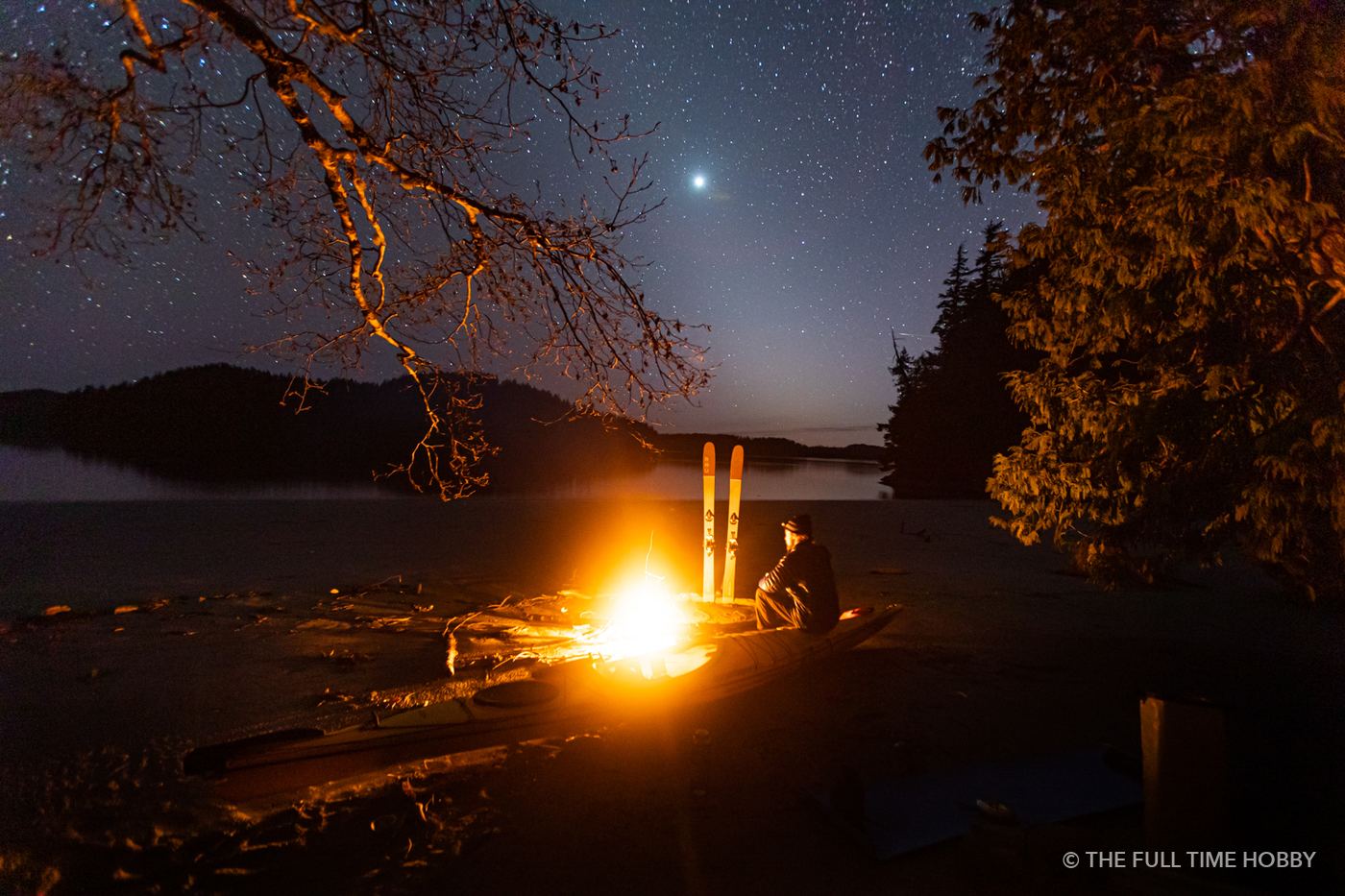 Campfire Under the Stars, Tofino, BC