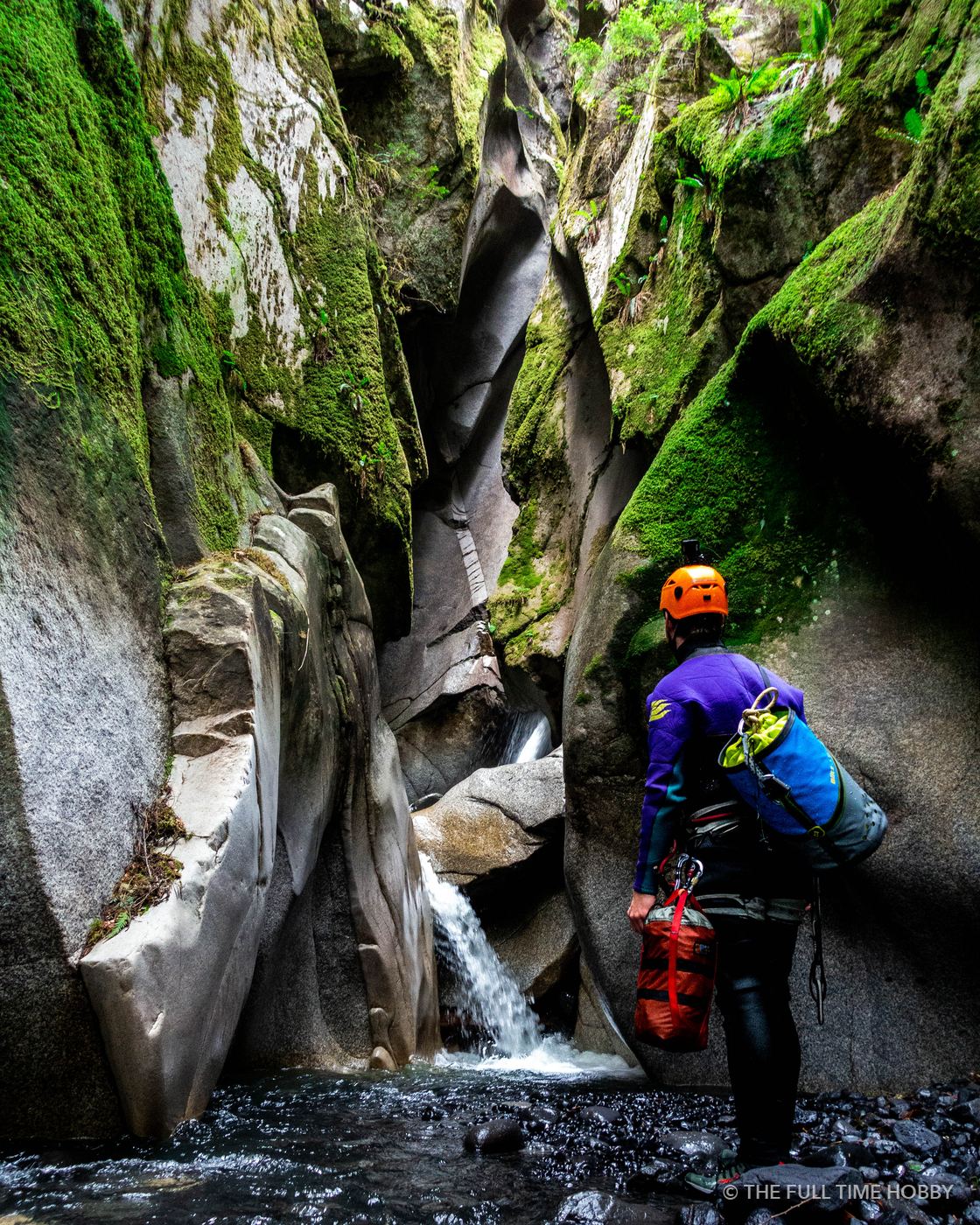 Canyoneering the Slot, Monmouth Creek, Howe Sound, BC
