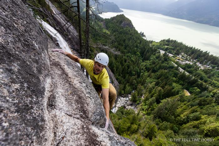 Climber Over the Water, Zen Garden, near Shannon Falls, Squamish, BC