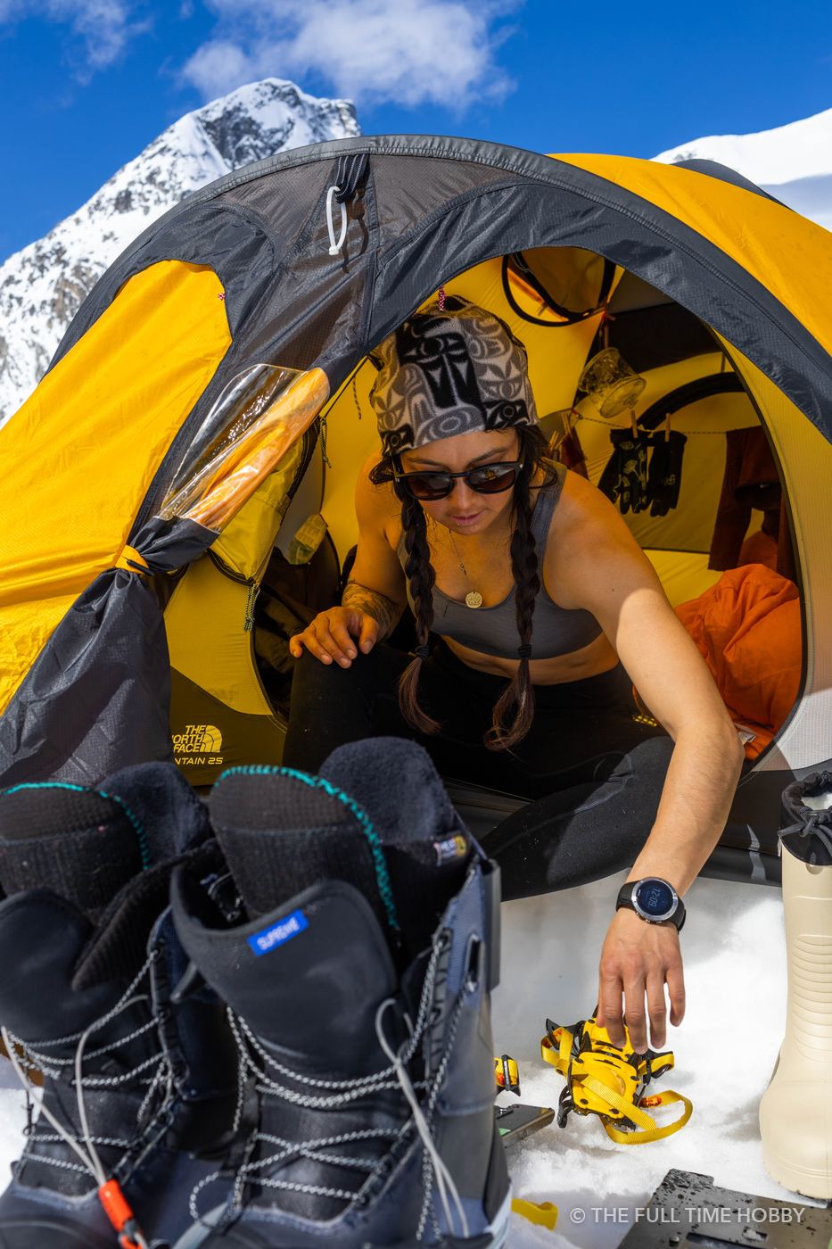 Climbing Out of the Tent, Alaska
