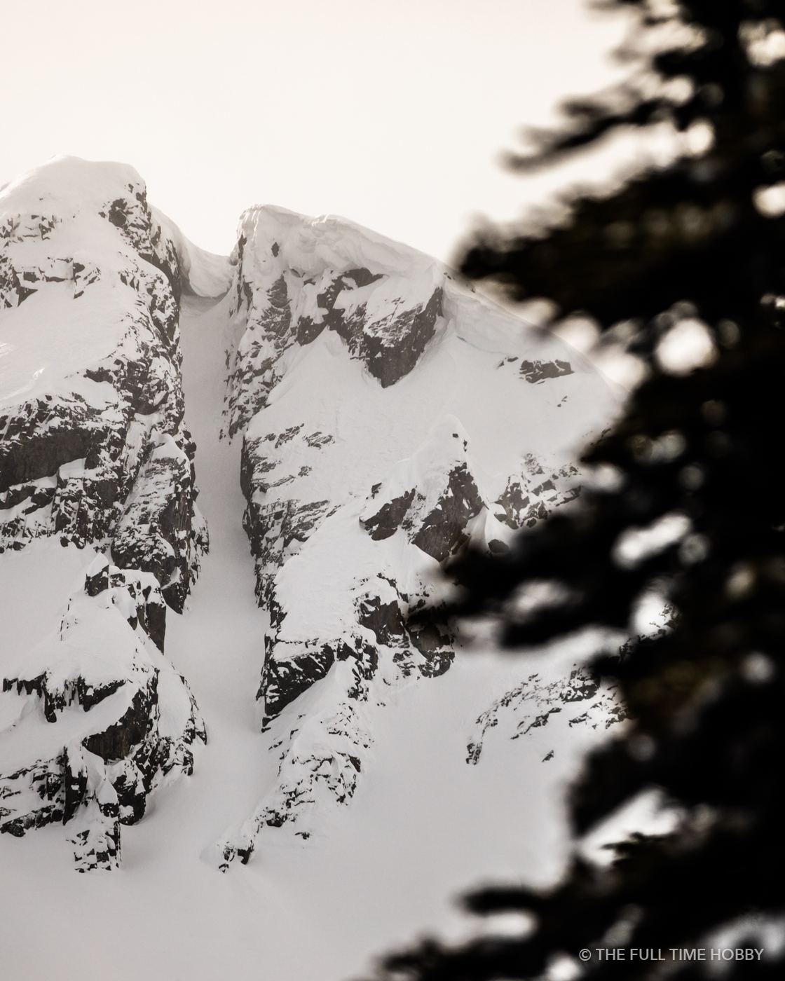 Couloir Framed by Trees, Duffey Lake Provincial Park, BC
