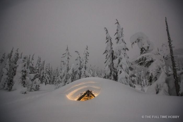 Hidden Hut in the Snow, Duffey Lake Provincial Park, BC