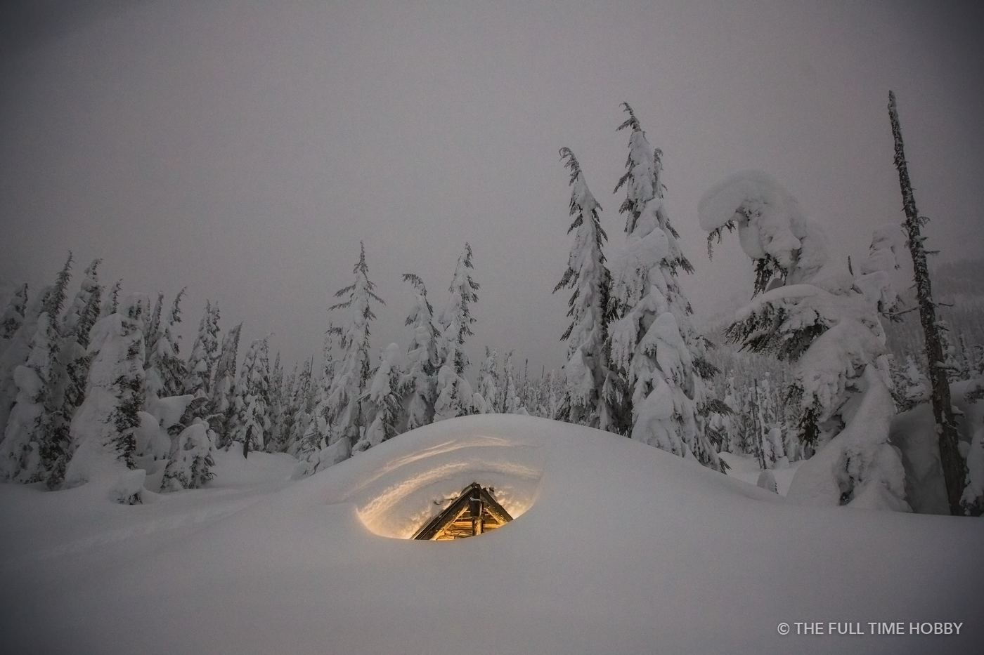 Hidden Hut in the Snow, Duffey Lake Provincial Park, BC