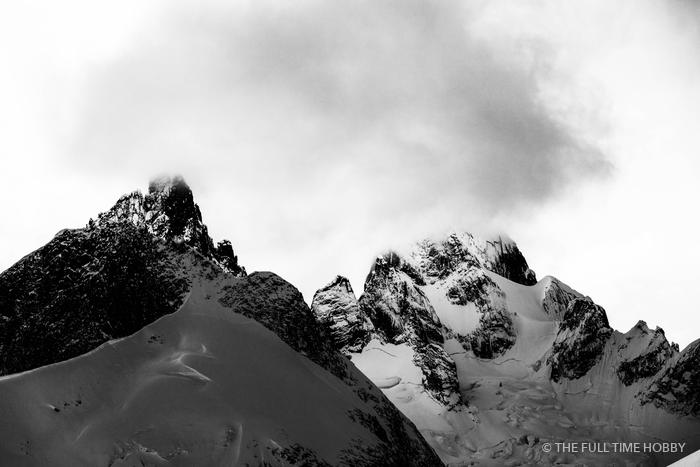 Jagged Peaks in Monochrome, Alaska