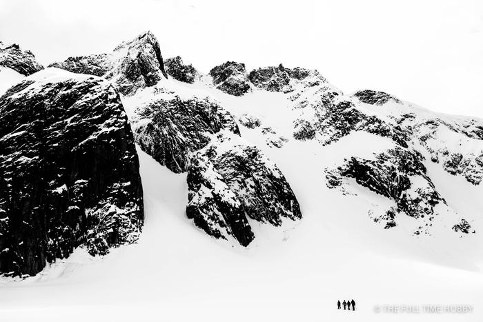 Jagged Peaks, Tiny Skiers, Alaska
