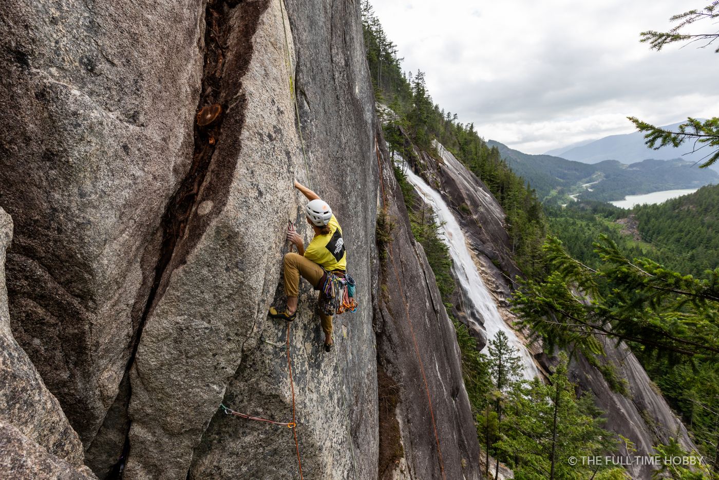Layback Up the Crack, Zen Garden, near Shannon Falls, Squamish, BC