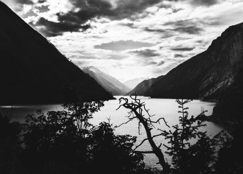 Lillooet Lake in Black & White &mdash; stock photo by Jeremy Allen