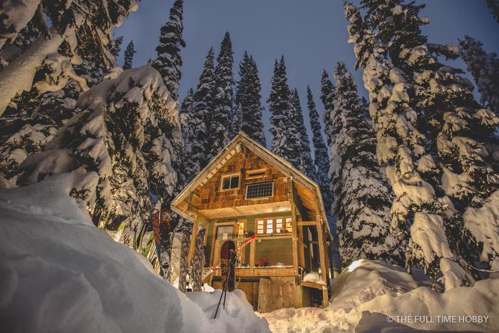 Log Cabin in the Snow, Keith's Hut, Duffey Lake Provincial Park, BC