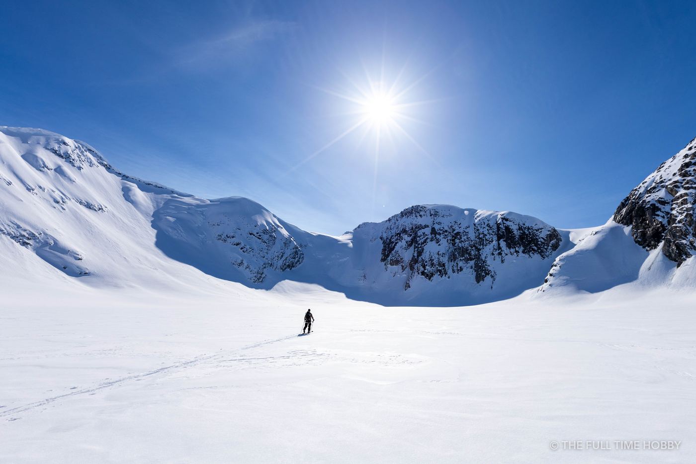 Lone Skier, Glacier Sunburst, Alaska