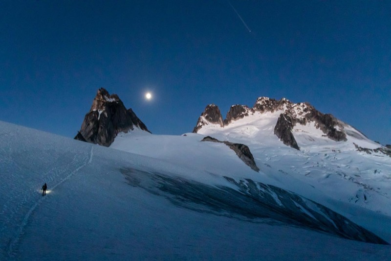 Moonrise Over the Glacier &mdash; stock photo by Jeremy Allen