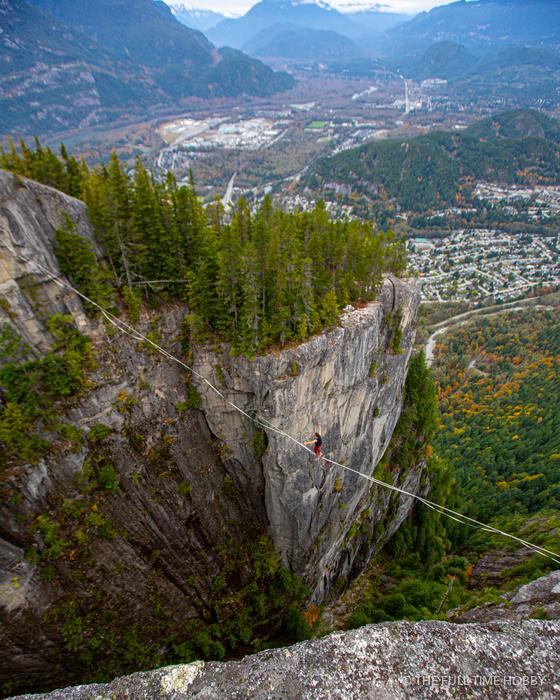 Mossy Cliff Above Town, Top of the Stawamus Chief, Squamish, BC