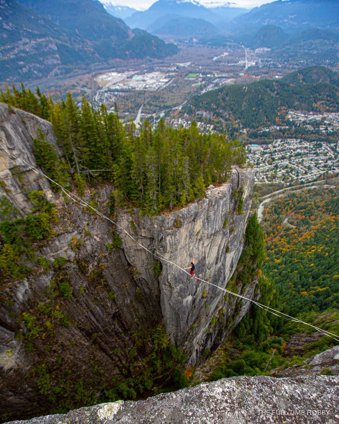 Mossy Cliff Above Town, Top of the Stawamus Chief, Squamish, BC