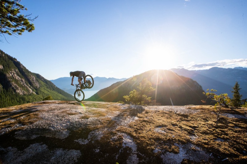 Rider on the Slab, Sunburst &mdash; stock photo by Jeremy Allen