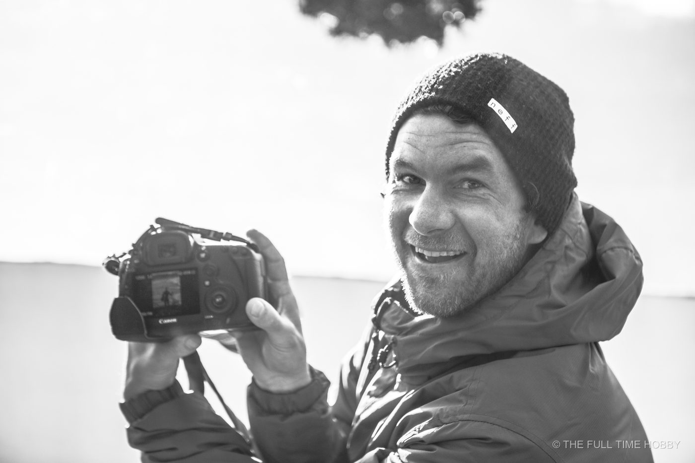 Photographer Portrait With Camera, Tofino, BC