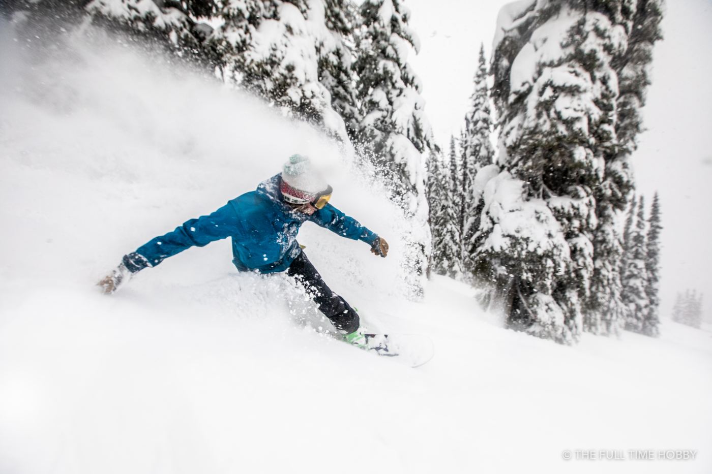 Powder Day in the Trees, Hudson Bay Mountain Resort, Smithers, BC