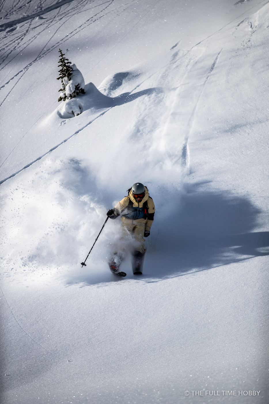 Powder Turn Close-Up, Whistler area, BC
