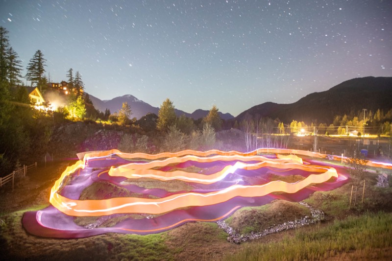 Pump Track Light Trails &mdash; stock photo by Jeremy Allen