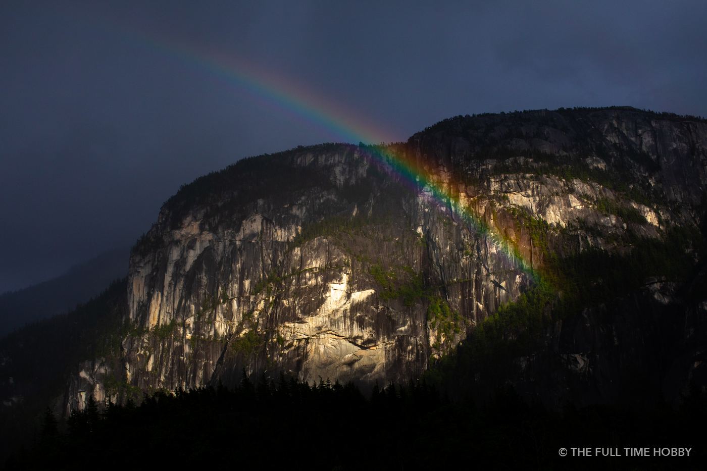 Rainbow Over a Granite Dome, Stawamus Chief, Squamish, BC