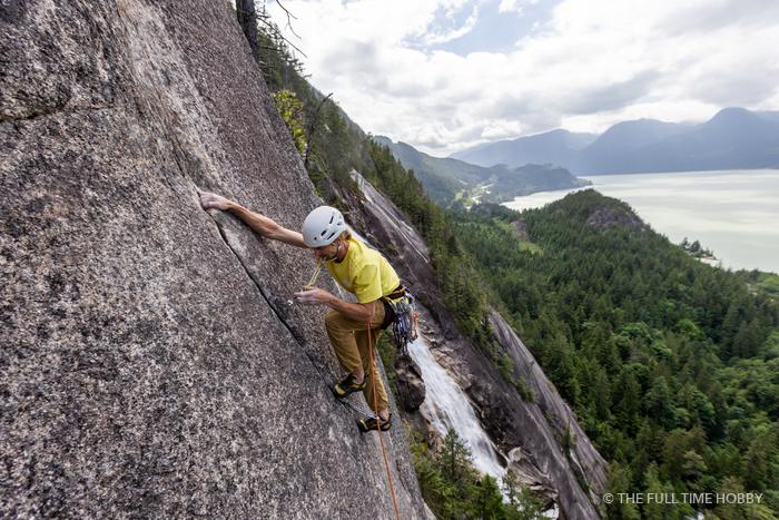 Reaching for the Next Hold, Zen Garden, near Shannon Falls, Squamish, BC