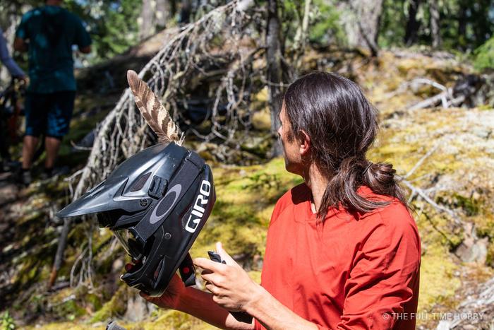 Rider With Her Helmet, Whistler, Pemberton and Squamish, BC
