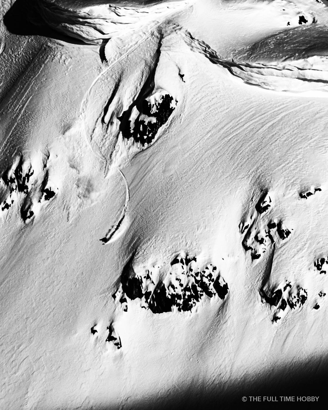 Rocks and Ski Lines, Alaska