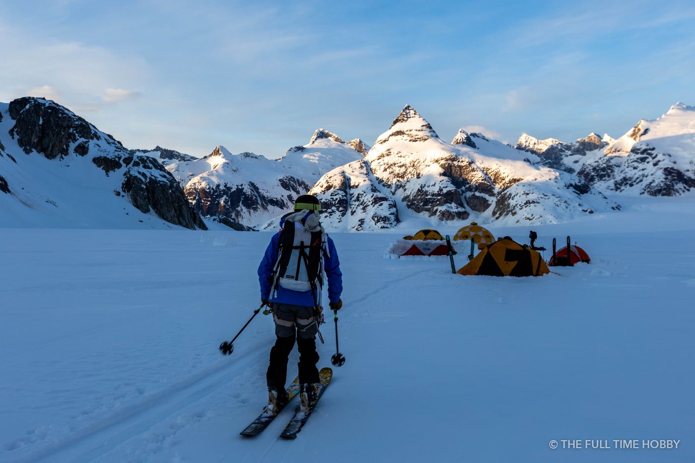 Ski Tourer Leaving Camp, Alaska