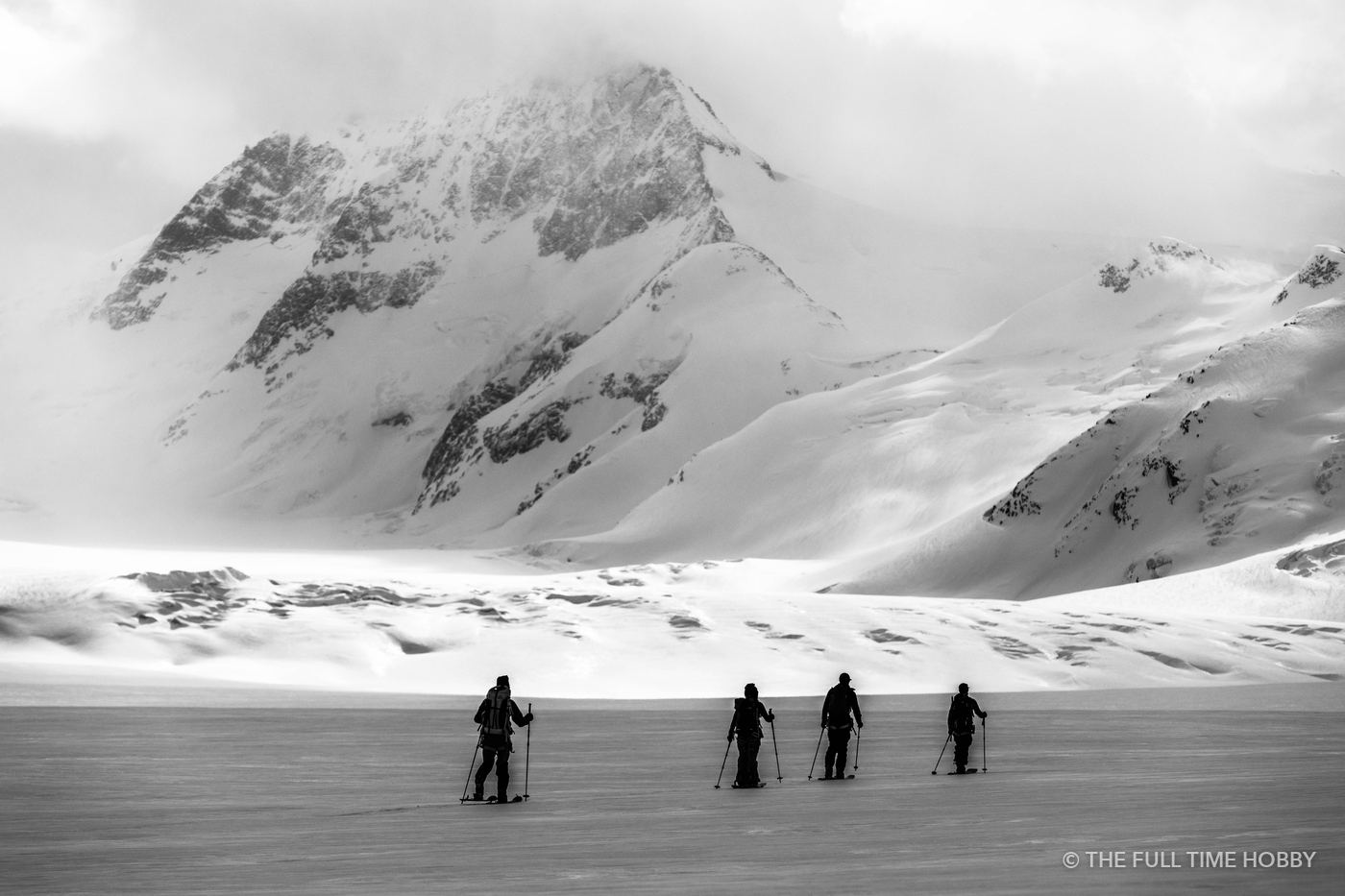 Ski Tourers Below a Glacier Peak, Alaska