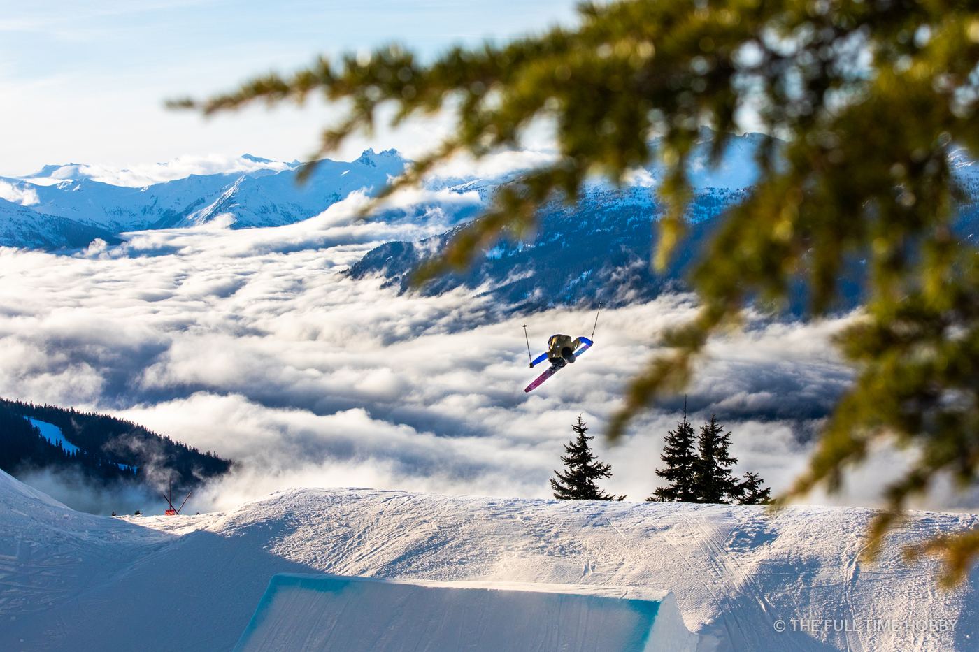 Skier Above the Inversion, Blackcomb Glacier, Whistler, BC