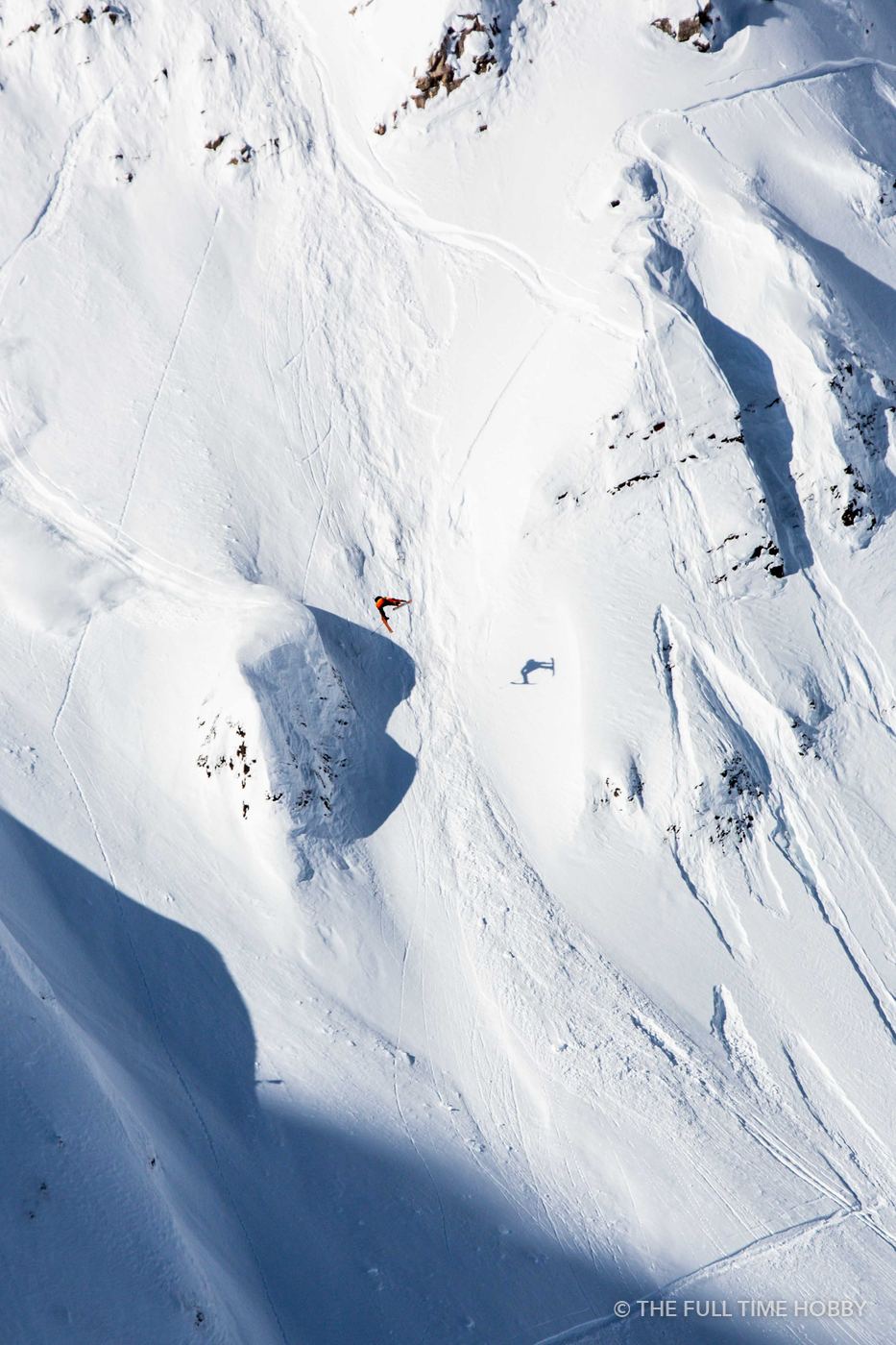 Skier on a Big Face, Kicking Horse Mountain Resort, Golden, BC