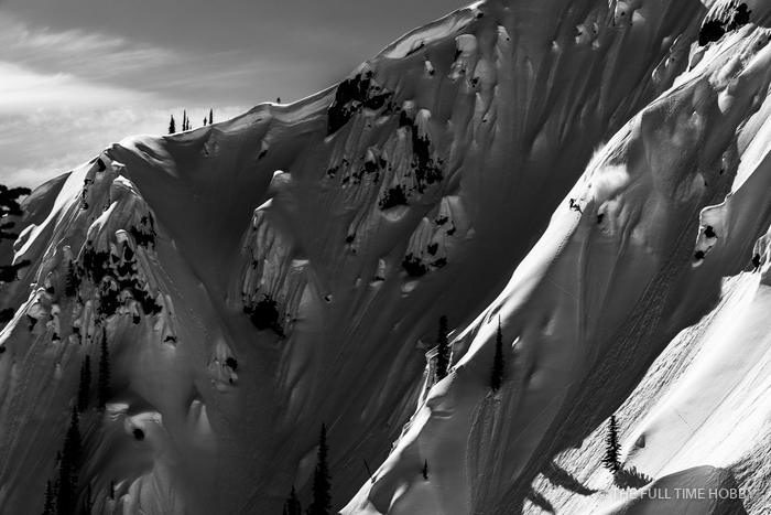 Skier on the Spines, Mike Wiegele Helicopter Skiing, Blue River, BC