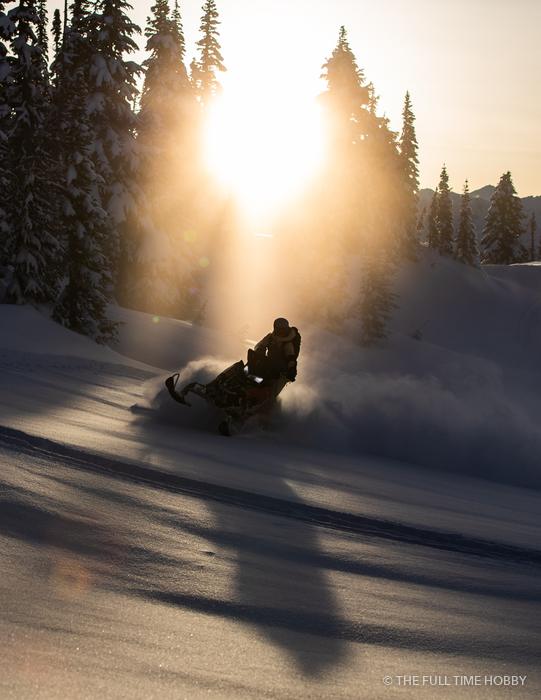 Sledder Into the Sun, Whistler area, BC