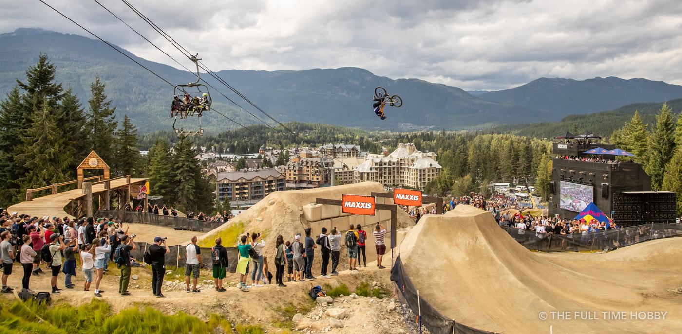 Slopestyle Crowd and Chairlift, Whistler Blackcomb, BC