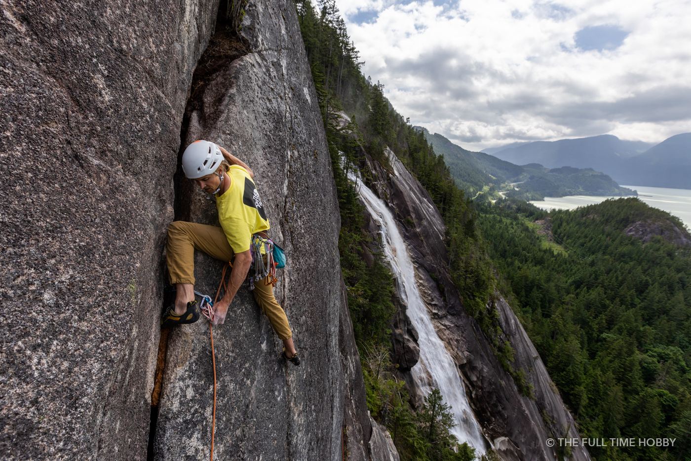 Stemming on Squamish Granite, Zen Garden, near Shannon Falls, Squamish, BC